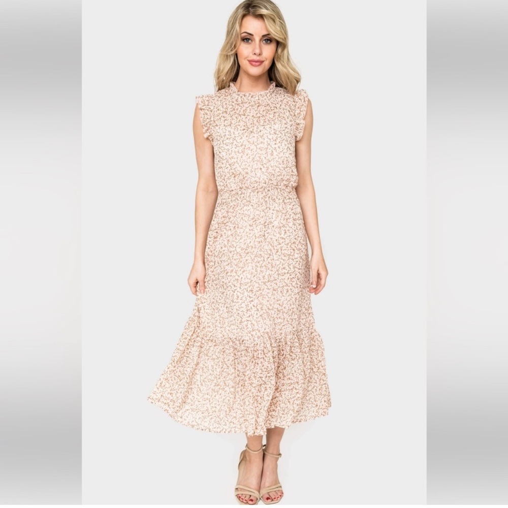 Sweetheart Pin Dot Ruffle Trim Dress brand new from Gibsonlook sold at Nordstrom